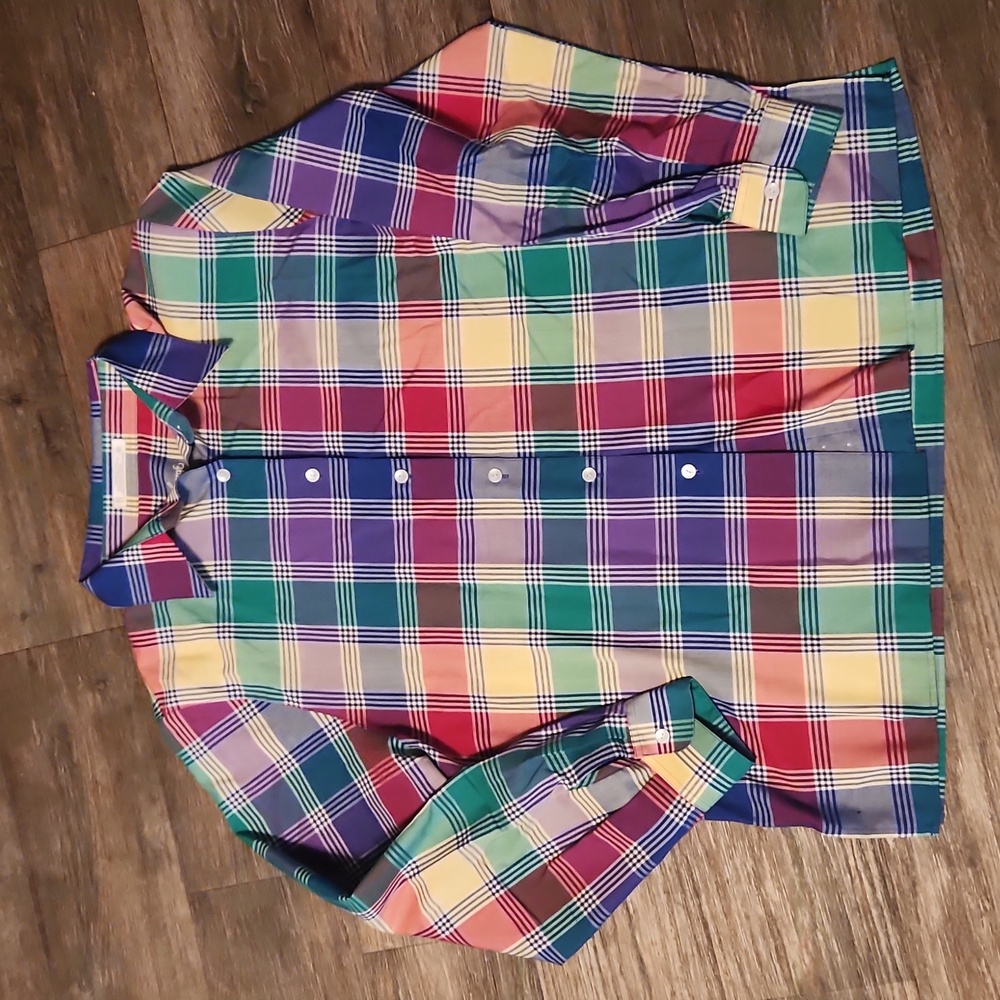 Foxcroft Rainbow Button-Up - Size Medium